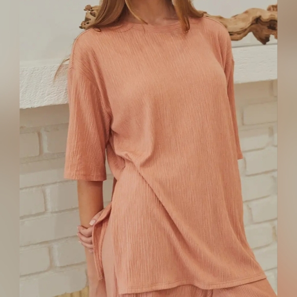 #265 🛑M BOHO CHIC 2 PIECE SET WIDE LEG PANTS & TUNIC TOP - Picture 6 of 12